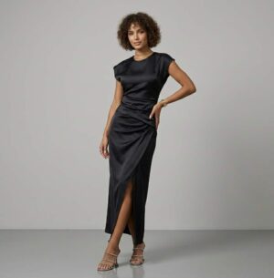 Црн сатенски комплет