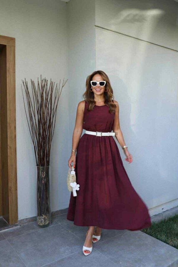 Бордо сет со сукња
