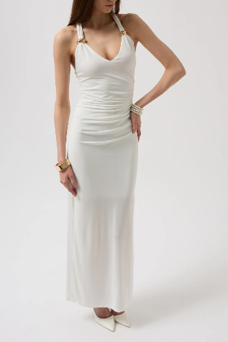Бел елегантен фустан
