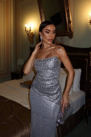 Сребрен светкав корсет