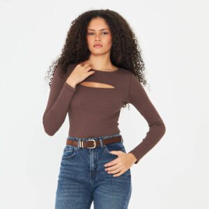 Светло кафеава блуза